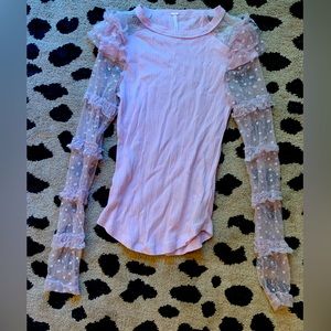Lilac xs free people too with lace sleeves